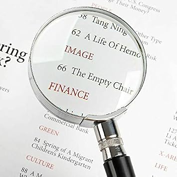 10X Magnification Handheld Magnifier Magnifying Glass Handle Low Vision Aid for Book Reading, Hobby Observation, Science (75MM)