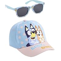 CERDÁ LIFE'S LITTLE MOMENTS Unisex Bluey Cap und Brille für Kinder, originelles Design, verstellbar und leicht, ideal für den Sommer und als Sonnenschutz