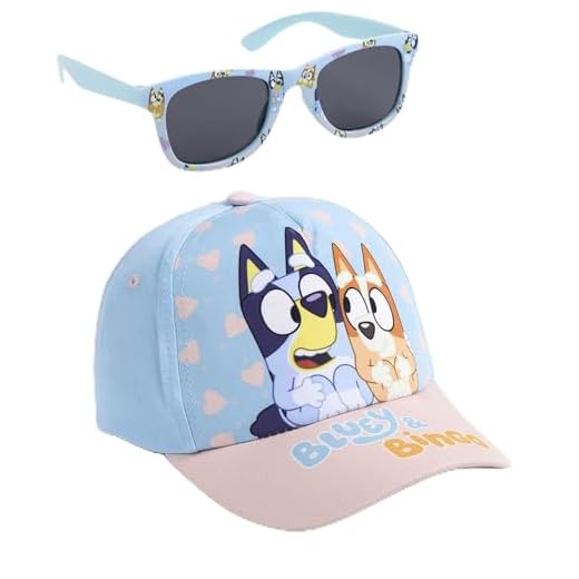 CERDÁ LIFE'S LITTLE MOMENTS Set De sol Ba Summer 2025 Cappellino da Baseball, Gorra y Gafas Bluey, Taglia Unica Unisex-Adulto