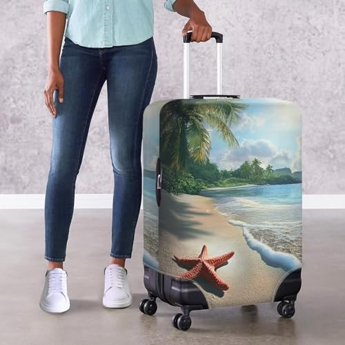 Cozeyat Beach Theme Travel Luggage Cover - Washable Elastic Suitcase Protector With Zipper for Wheeled Baggage - Anti-Scratch Sleeve Travel Accessories4