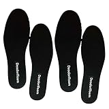 [Deodorlfoam] 消臭 防臭 抗菌 衝撃吸収 耐久 薄型1足＋厚型1足 21～32cm 厚いかかと 呼吸 インソール 中敷き