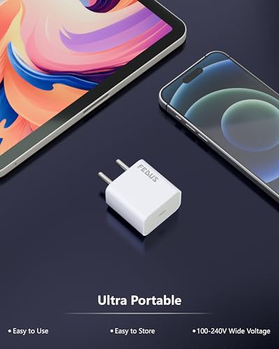 Image of FEDUS BOLT-20 PRO 20W Charger for iPhone 17 16 15 Pro Max Plus - BIS Certified Original PD Adapter with USB-C to C Cable - Fast Type C Charging Kit for iPad Air, Pro, No Heating, 2-Year Warranty