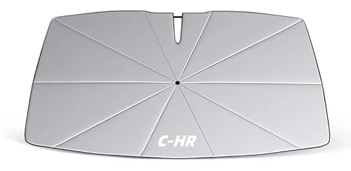 【夏に新設計サンシェード】C-HR 車用サンシェード 傘型 日除け ZYX10 ZYX11 NGX50 全シリーズ対応 フロントガラス用 サンシェード 折りたたみ式 サンシェード 車用 遮光 車中泊 紫外線遮蔽 日焼け対策 カーシェイド 暑さ対策, 頑丈,