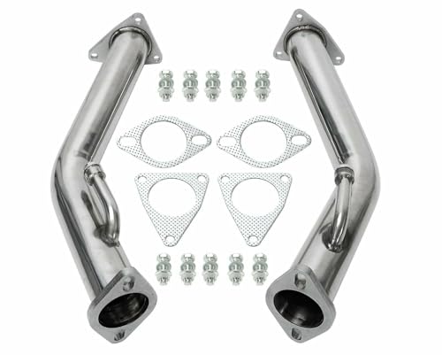 Stainless Steel Exhaust Manifold Down pipe for Nissan 2009-2018 370z ,Compatible With 2008-2013 Infiniti G37 3.7L V6, VQ37VHR