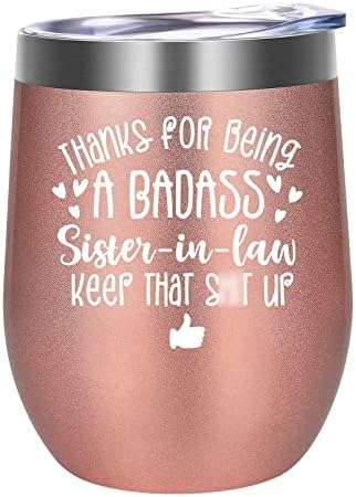 Fairy's Gift Wine Tumbler, Sister in Law Gifts, Gifts for Sister in Law - Badass Sister in Law Gifts for Women - SIL Birthday, Sister in Law Mothers Day Gifts - Sister in Law Gifts from Sister in Law