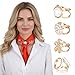 YBEATY 4 Pcs Scarf Pin Rings Slides Buckle Scarves Tshirt Ties Clip Metal Pearl Flower Floral Round Circle Rings Trendy Fashion Elegant Decoration Accessories for Clothing Women Lady Girls