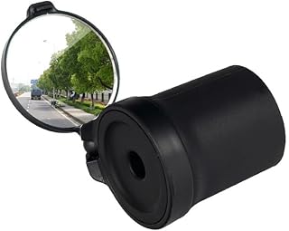 Moniss Espelho retrovisor de guidão de bicicleta Espelho retrovisor de segurança giratório de 360 graus com calibre de 28-32 mm para bicicletas de montanha de estrada MTB