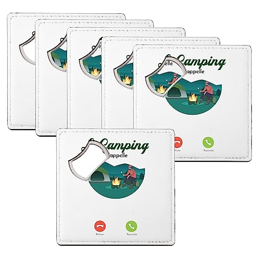 Sous verre décapsuleur camping 92 mm protège table et ouvre bouteille
