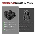 2x24kg/40kg Verstellbare Hanteln 15 in 1 Hantelset Einstellbare Platzsparende Hanteln, Kraftraining und Heimtraining Variable Gewichte platzsparend (Ein Paar） – Bild 5