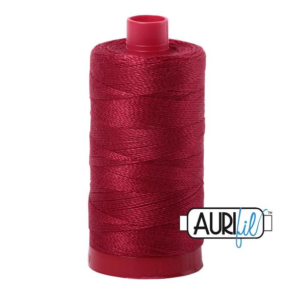 Hilo 12 WT Aurifil Algodón 356 Yd Borgoña miniatura 2
