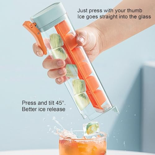 Molde para cubitos con asa, 6 compartimentos, naranja miniatura 6