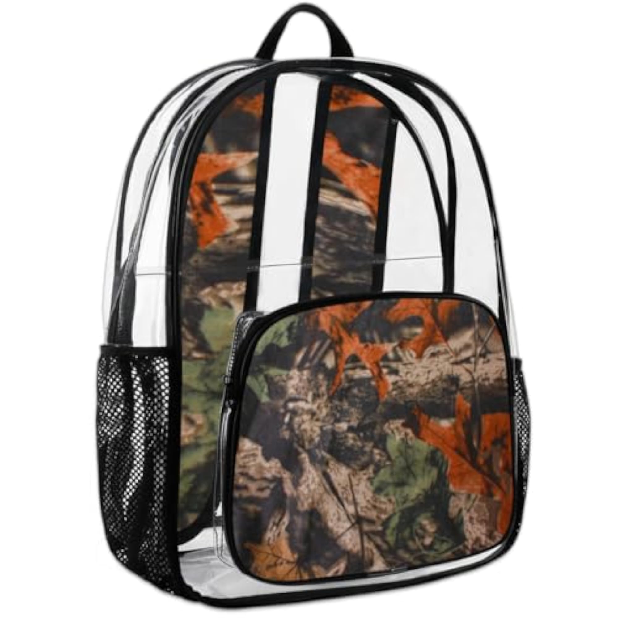 Forest Tree Camo Heavy Duty Transparent Backpack