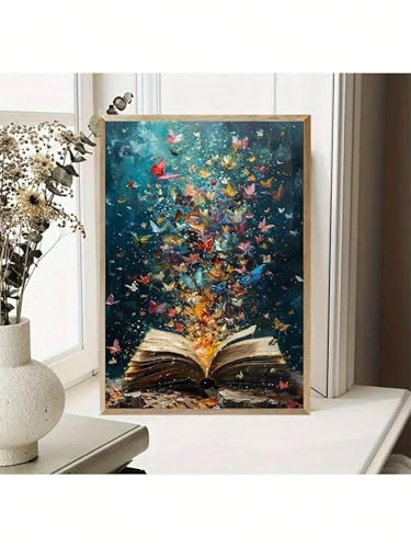 Peinture de décoration papillon coloré de qualité supérieure cadre 40x60cm - 4