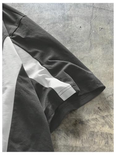 GORGLITTER Men's Oversized Graphic Tees Short Sleeve Streetwear Shirts Crewneck Casual Loose T-Shirt Top4