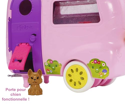 Coffret Mini-Poupée Barbie FXG90 – Chelsea avec Voiture et Caravane - vue 6