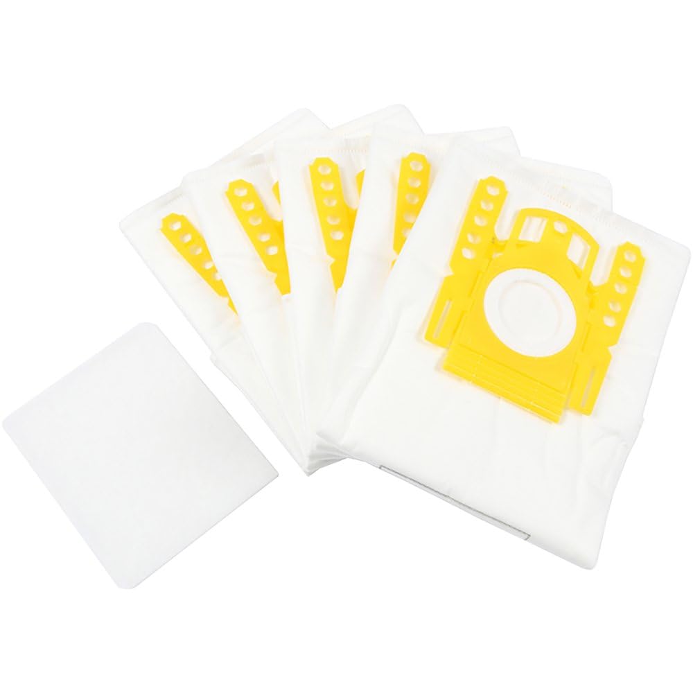 Packung mit 5 Staubsaugerbeutel Vlies und 1 filter, passt auf die Karcher Taschenart, 6, 904-329, 0