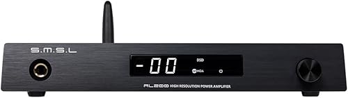 S.M.S.L Amplificador estéreo integrado AL200, amplificador de auriculares de audio clase D de 2 canales, chip MA5332MS XMOS XU-316 MQA DSD nativo