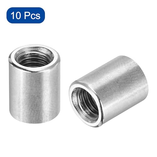 QUARKZMAN Runde Schweißmuttern, M8 x 12mm x 15mm Schweißbundbuchse mit Innengewinde - 201 Edelstahleinsatz schweißbar 10 Stück