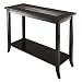 Winsome Genoa Rectangular Console Table with Glass And Shelf