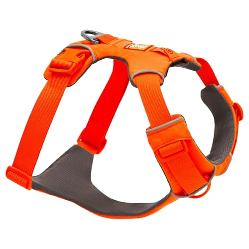 RUFFWEAR Harnais pour Chien Front Range, réglable, Confortable et rembourré, 2 Attaches pour la Laisse, Fixation renforcée et Anneau en V en métal Solide, Blaze...