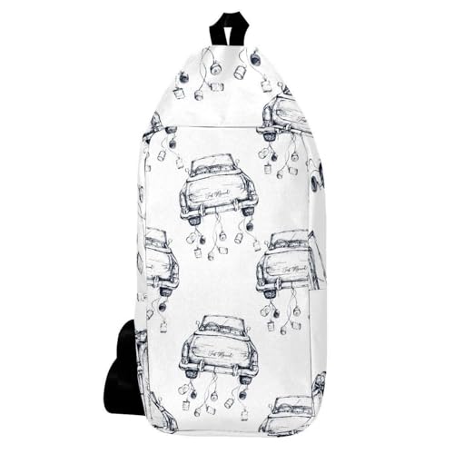 Sac à dos vintage cabriolet imprimé canettes multicolore mixte