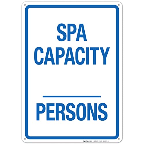 Cartel señal de capacidad para spa 10x14 pulgadas miniatura 1