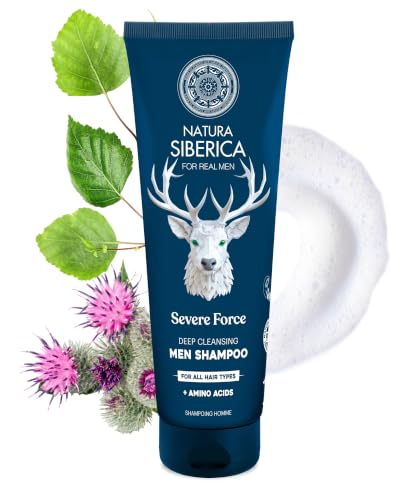 Natura Siberica Men Severe Force Shampooing nettoyant profond pour tous les types de cheveux 200 ml