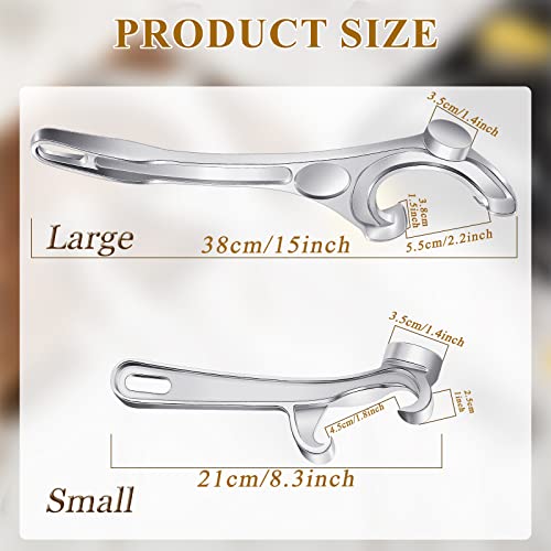 2 Pieces Aluminum Bucket Opener 5 Gallon Silver Pail Opener 8'' Or 14'' Metal Can Opener Bucket Lid Wrench Lid Remover Tool For Industrial Home Use #TOP1