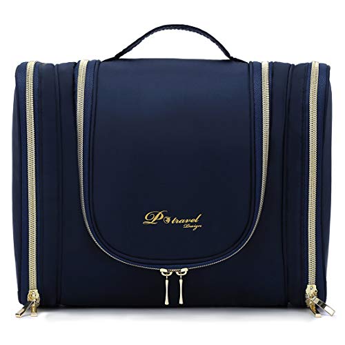 Luxury Hanging Travel Toiletry Bag for Women and Men?Portable Waterproof Bathroom Shower Bag, Lightweight Dopp kit Shaving Bag, Sturdy Metal Hook Organizer Makeup Bag