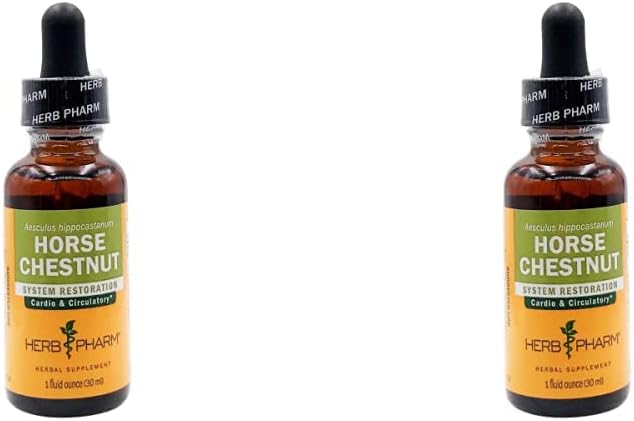Herb Pharm Liquid Extract for Healthy Veins and Circulation, Horse Chestnut, 1 Fl Oz (Pack of 2)