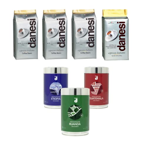 Danesi Caffe Coffee Whole Bean - Gold (6.6Lb), Single Origin Ground Coffee (3-Pack), Ground Coffee Fine - Gold (8.75Oz, 1 Pack) #TOP18