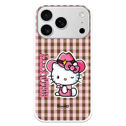LA CASA DE LAS CARCASAS Cover ufficiale Hello Kitty per iPhone 11, 12, 13, 14, 15, 16, 17 e modelli Pro, Plus, Max, e Mini Hello Kitty (Cowkitty, iPhone 13)