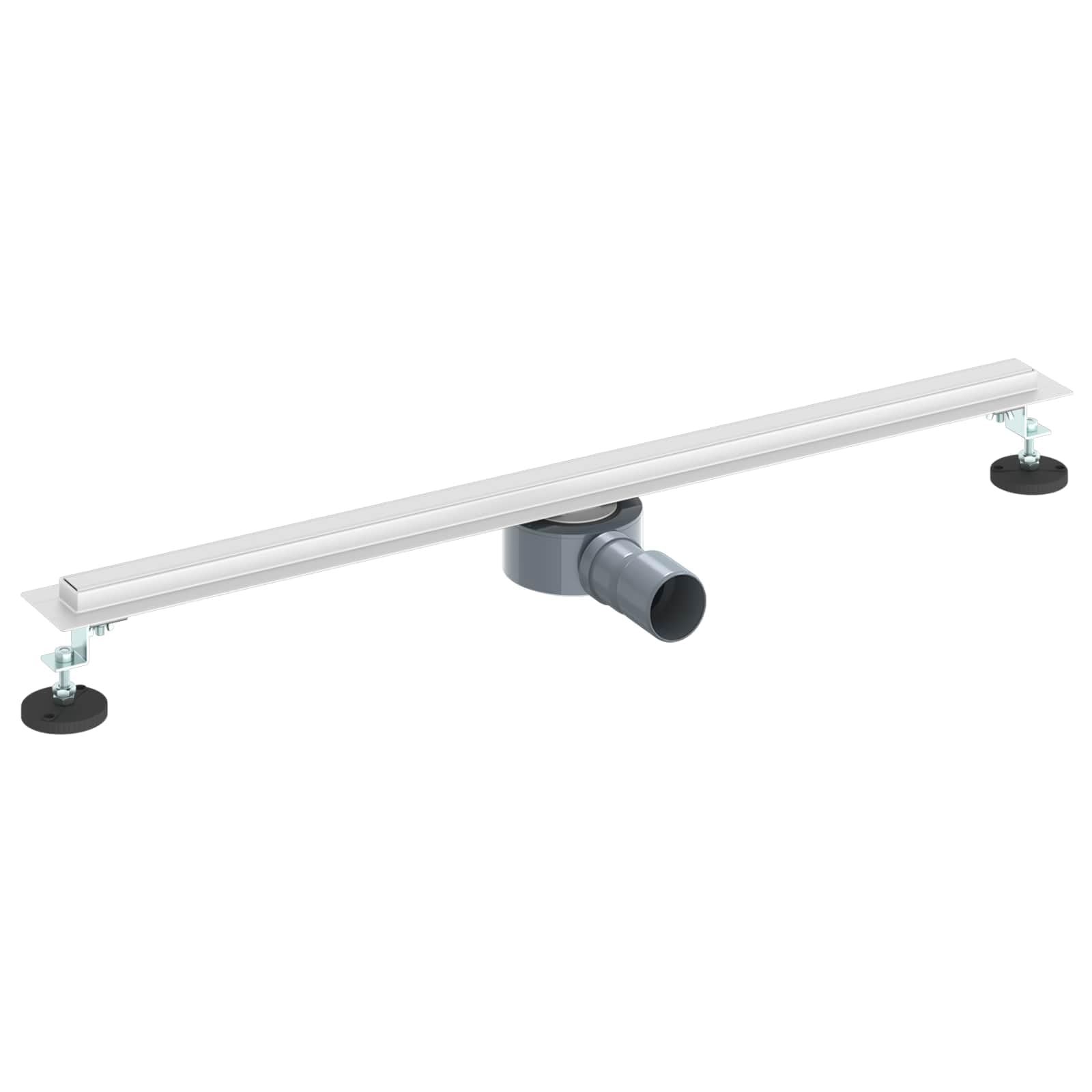 Desagüe de ducha de 80 cm de acero inoxidable 304 Slim Design para cuarto de baño con desagüe ajustable de 360° y patas ajustables en altura