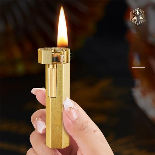 Image of Smoke King HexaForge Gold Retro Lighter