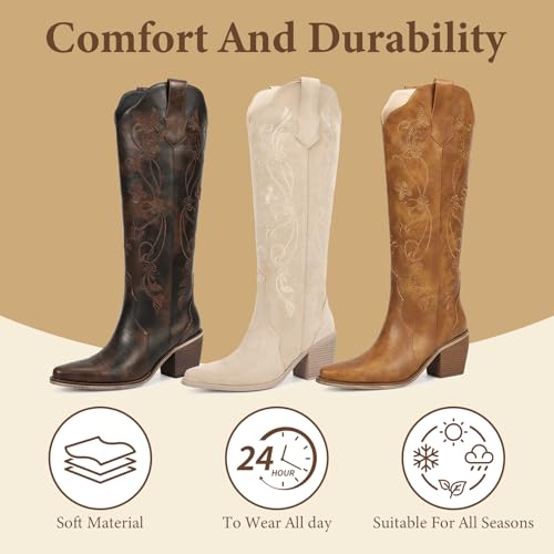 Image of wetkiss Women's Pointed Toe Cowboy Boots