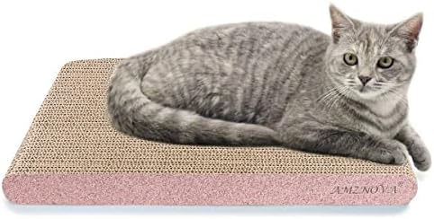 Cat Scratching Pad, Cat Scratcher Cardboard, Scratch Lounge with Catnip, Wide, Textured Black(Upgraded)