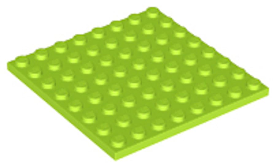 LEGO Building Plate, 8 x 8 Studs, Part 41539 (Lime, 1, Plates), Multicoloured, Standard