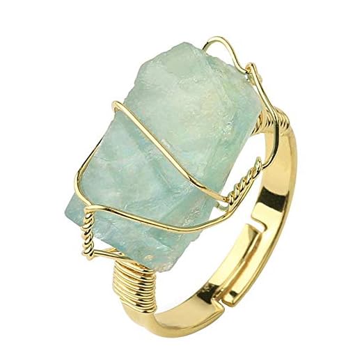 Chakra Crystal Raw Ore Ring