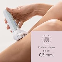 Panasonic ES-EY70 Nass/Trockenepilierer Damen, Dual Disc mit 60 Pinzetten, 90° schwenkbarer Kopf, 3 Geschwindigkeiten & LED-Licht, 30 Min. Betrieb, kabellos, Haarentferner, Fußpflegekopf. – Ansicht 3