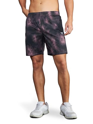 Image of TECHNOSPORT Men's Regular Fit All Over Print Stretchable Shorts with Quick Dry, Anti Odour for Gym, Sports and Regular Use