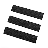 Qitoump 6.25' Non-Slip Picatinny Rail Cover, Checkered Protector Rail Covers Panel for 20mm Picatinny Rail, 3 Packs Picatinny Rail Cover for Hunting (Black)
