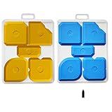My Plast Fugen-Glätter – professioneller Fugen-Spachtel für Silikon, Silikonfugen und Acrylfugen, Abzieher für perfekte Fugen, Set 5-teilig, 1 x 5 Stück, Blau