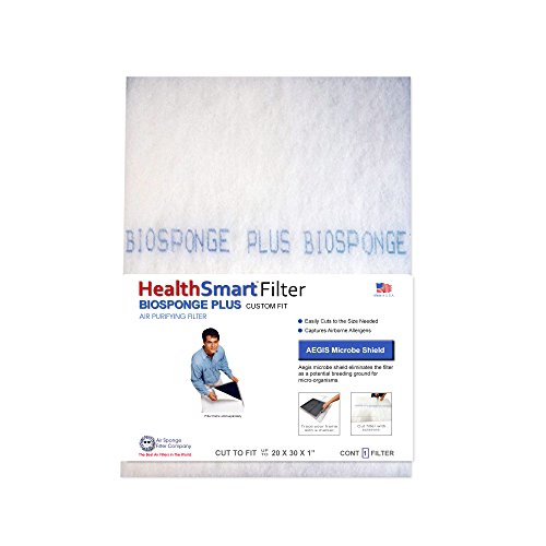 Biosponge Plus Replacement Pad - Cut To Fit (20 x 30 x 1 Max) for HealthSmart AC, Furnace Filter System
