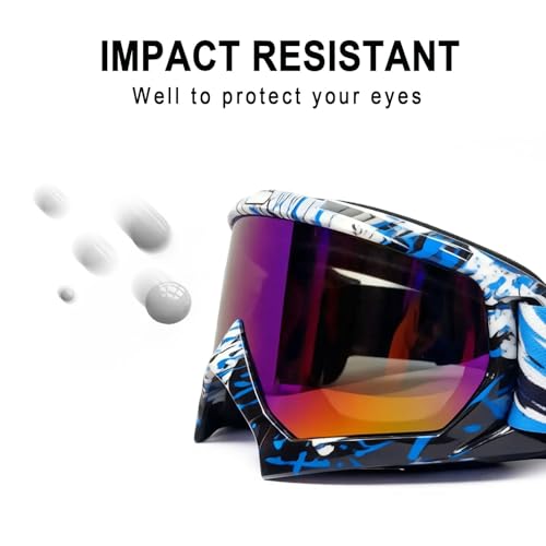 Image of Dirt Bike Goggles Motorcycle ATV Glass Riding Four Wheeler Offroad Mx Racing Helmet Goggles