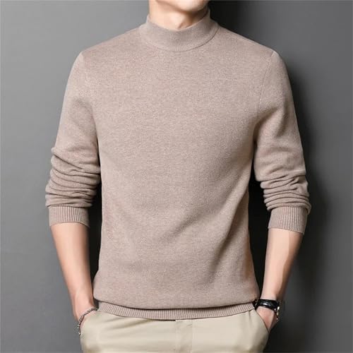 Men'S O-Neck Long-Sleeved Casual Solid Color Soft Warm Pullover Men'S Sweater Top3