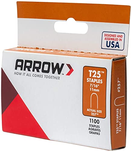 image for Arrow Fastener Arrow Heavy Duty T25 Round Crown Staples for Cable and 