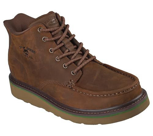 Image of Skechers mens John Deere Brockman 2.0 Moc Toe Lace Up Slip Ins
