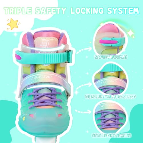 LEVYTEMP Adjustable Youth Hockey Skates