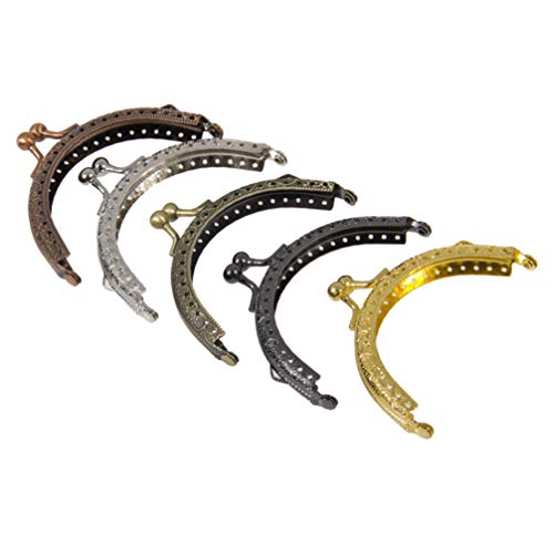 Healifty Chiusure per Borse Clic Chiusure Portamonete in Metallo Manici per Borse 8.5cm 5 pezzi
