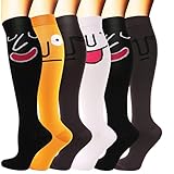 ★Tejido de calidad: una mezcla premium a medida para garantizar transpirabilidad, elasticidad y durabilidad: 80 % nailon, 15 % elástico, 5 % spandex. Este tipo de calcetines de compresión es muy fácil de cuidar, lavar a mano, lavar a máquina, todo se puede lavar con agua tibia y fría. Después del lavado, colgar para secar en un lugar ventilado. Dos pares de calcetines, puedes usar el otro par cuando un par está sucio.